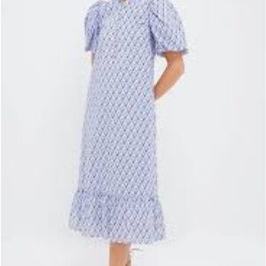 Hyacinth House Elegant Bluish/lavender Patterned Dress
